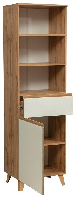 Распашной шкаф Седьмое небо Авалон, 56x192х41 см, белый, коричневый купить,NaN