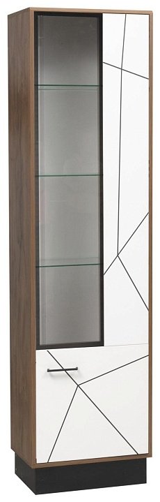 Распашной шкаф Седьмое небо Гамма, 55x208х36 см, белый, коричневый купить,NaN