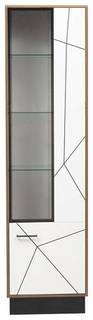 Распашной шкаф Седьмое небо Гамма, 55x208х36 см, белый, коричневый купить,NaN