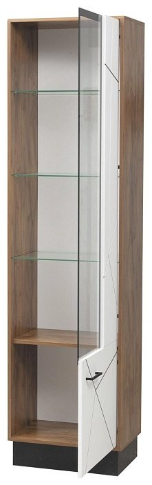 Распашной шкаф Седьмое небо Гамма, 55x208х36 см, белый, коричневый купить,NaN