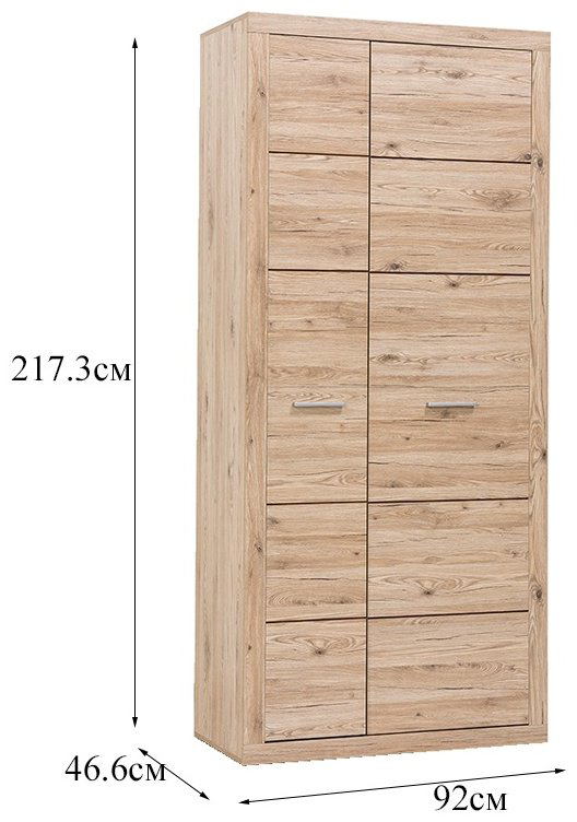 Шкаф АНРЭКС Оскар 00049521 92x47x217см светло-коричневый купить,NaN