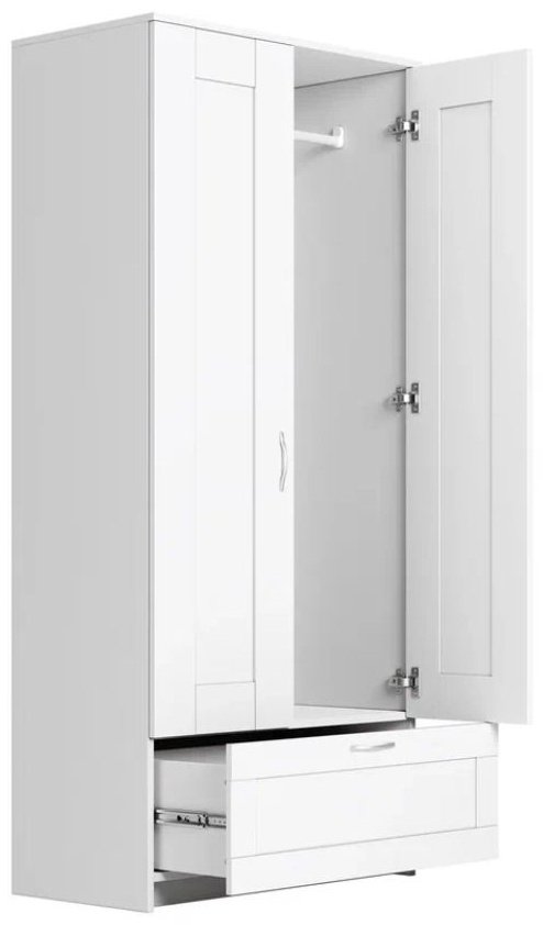 Распашной шкаф СВЕДСТА СИРИУС, 78x190х50 см, белый купить,0