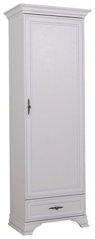 Распашной шкаф BRW Кентаки REG1D1S, 69.5x197.5х44 см, белый купить,NaN