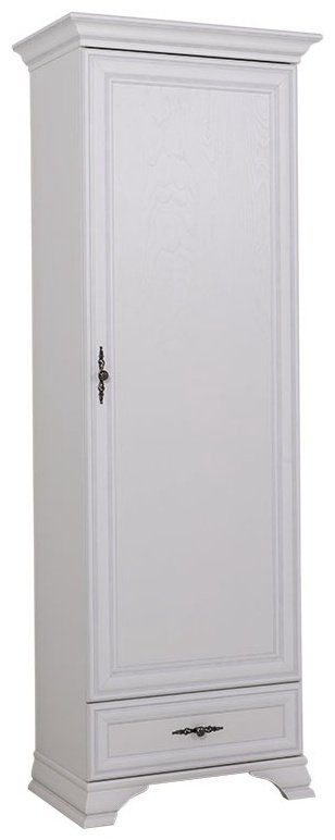 Распашной шкаф BRW Кентаки REG1D1S, 69.5x197.5х44 см, белый купить,NaN