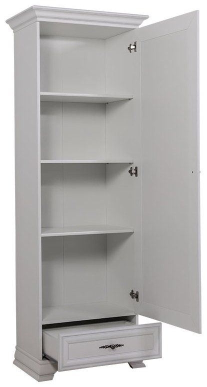 Распашной шкаф BRW Кентаки REG1D1S, 69.5x197.5х44 см, белый купить,NaN