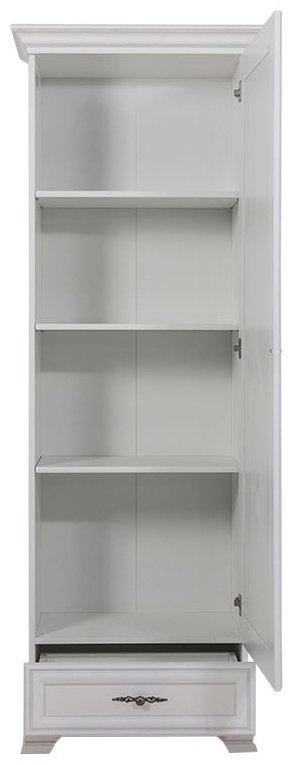 Распашной шкаф BRW Кентаки REG1D1S, 69.5x197.5х44 см, белый купить,NaN