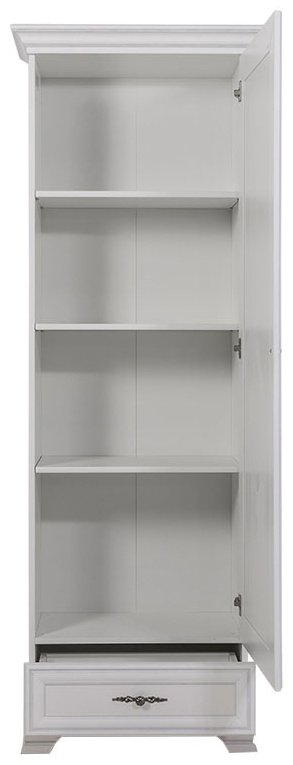 Распашной шкаф BRW Кентаки REG1D1S, 69.5x197.5х44 см, белый купить,NaN