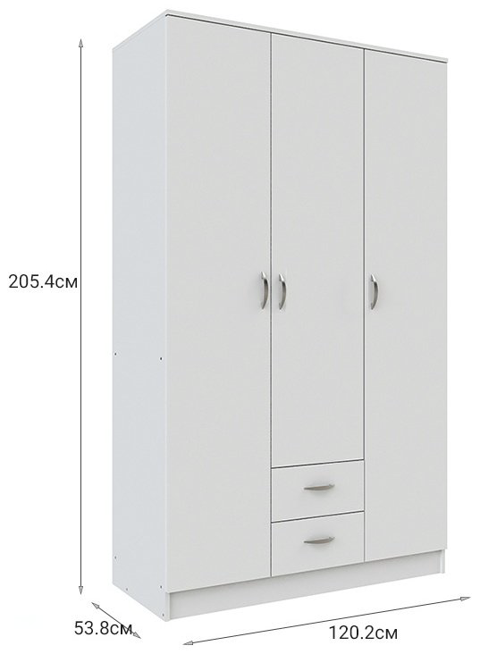 Шкаф АНРЭКС Романа 00049527 120.2x53.8x205.4см белый купить,NaN