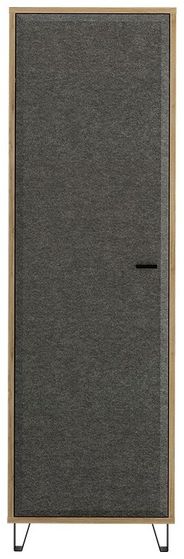 Распашной шкаф BRW Брест Грэйс 00032802, 61x200х42 см, черный, коричневый купить,NaN