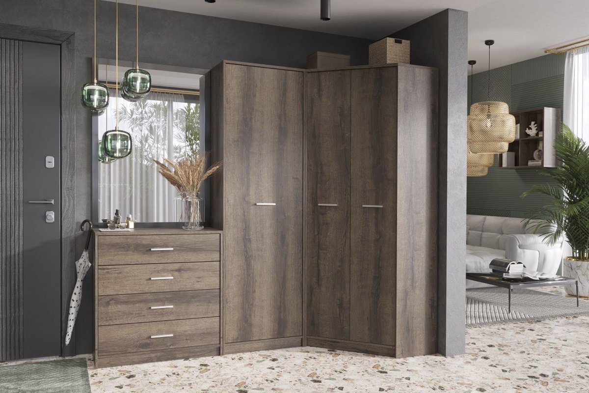 Распашной шкаф BRW Брест НЕПО, 00042897, 79.5x197х79.5 см, коричневый - ForteMarket Распашной шкаф BRW Брест НЕПО, 00042897, 79.5x197х79.5 см, коричневый купить,0