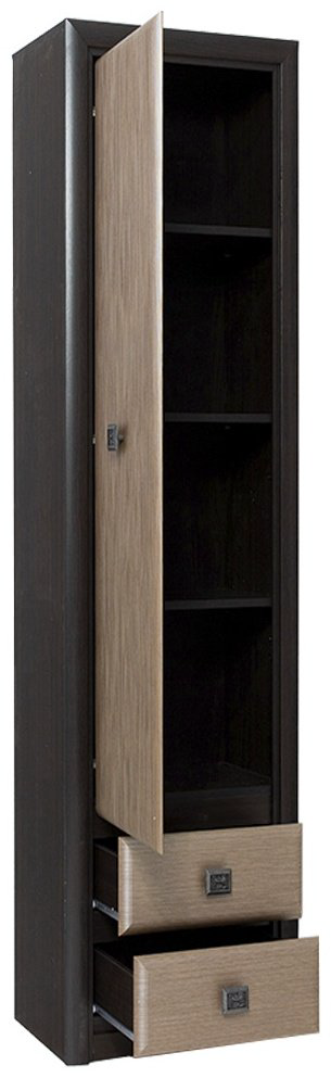 Распашной шкаф BRW Коен REG1D2S, 58.5x200.5х40 см, коричневый купить,NaN