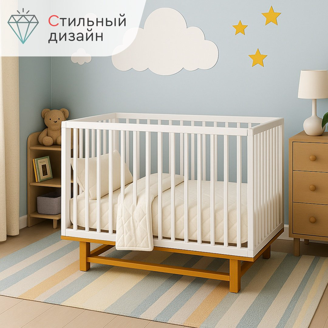 Кровать детская Tomix Marit 132.5х73см бело-коричневый купить,NaN