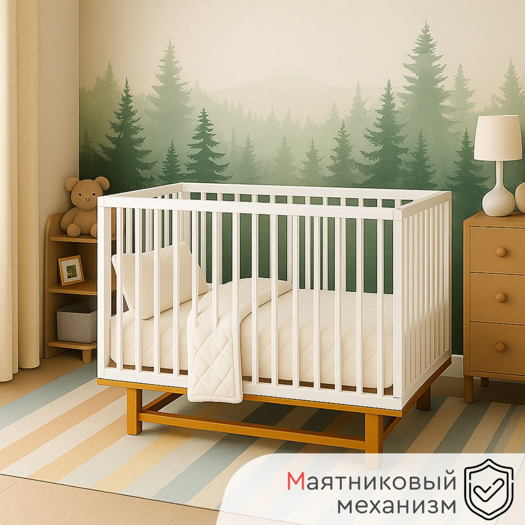 Кровать детская Tomix Marit 132.5х73см бело-коричневый купить,NaN