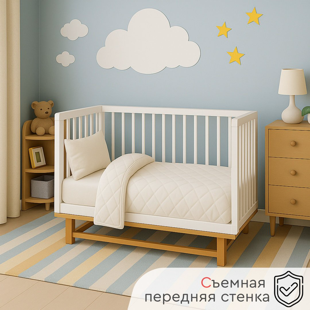 Кровать детская Tomix Marit 132.5х73см бело-коричневый купить,NaN