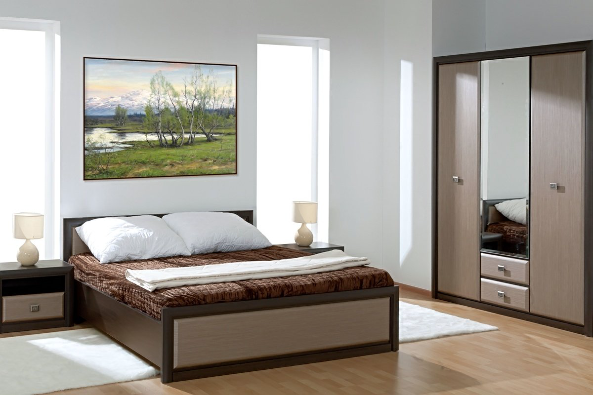 Кровать BRW Коен LOZ 140x200см светло-коричневая купить,NaN