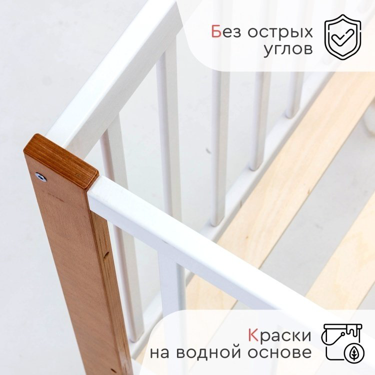 Детская кровать TOMIX SILVIA SLV-1, белый, светло-коричневый купить,NaN