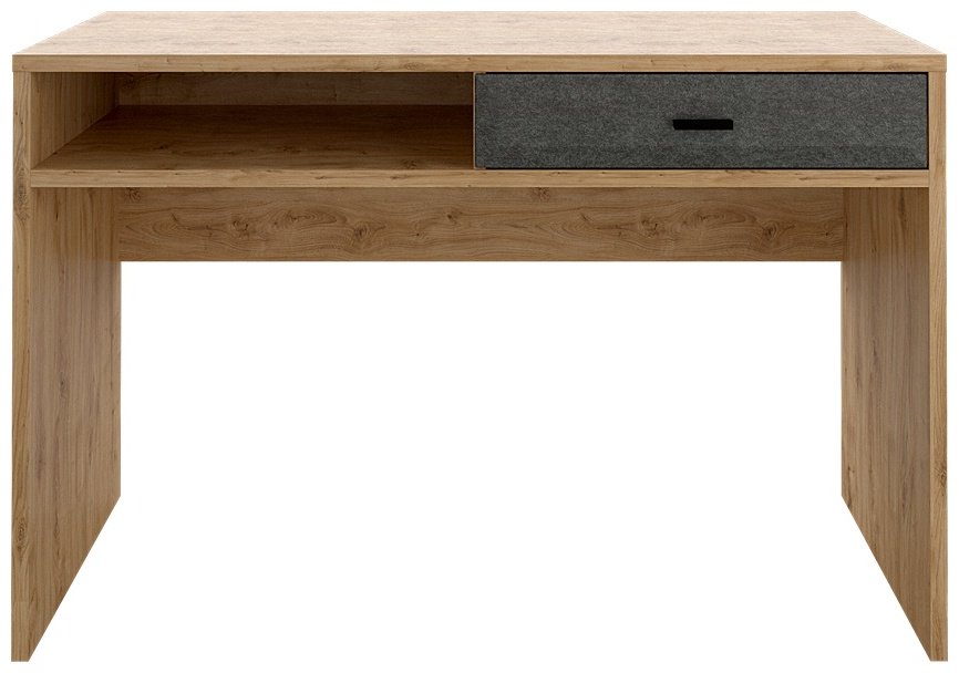 Стол письменный BRW Брест Грэйс, 120х56x78 см, серый, коричневый