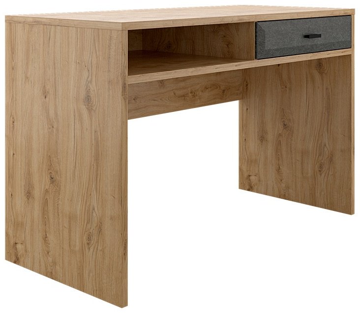 Стол письменный BRW Брест Грэйс, 120х56x78 см, серый, коричневый купить,0