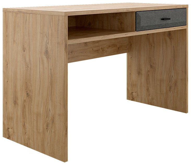 Стол письменный BRW Брест Грэйс, 120х56x78 см, серый, коричневый купить,NaN