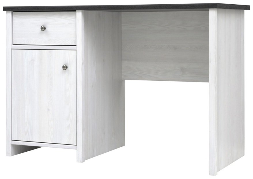 Стол компьютерный BRW Брест Порто, 120х56.5x74.5 см, белый, серый