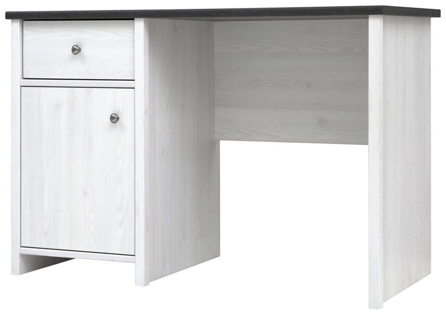 Стол компьютерный BRW Брест Порто, 120х56.5x74.5 см, белый, серый