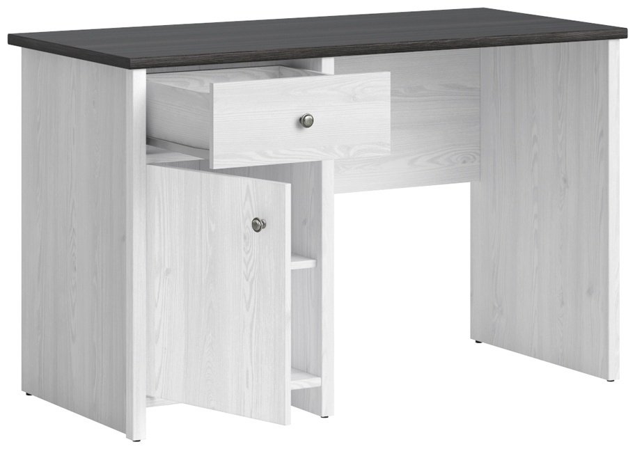 Стол компьютерный BRW Брест Порто, 120х56.5x74.5 см, белый, серый - ForteMarket Стол компьютерный BRW Брест Порто, 120х56.5x74.5 см, белый, серый купить,0