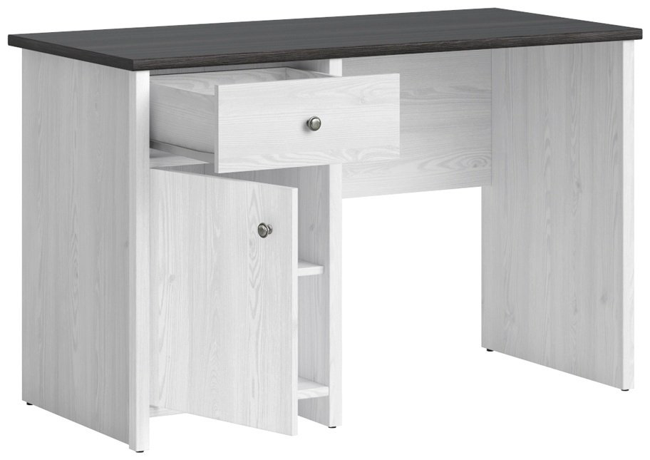 Стол компьютерный BRW Брест Порто, 120х56.5x74.5 см, белый, серый купить,NaN