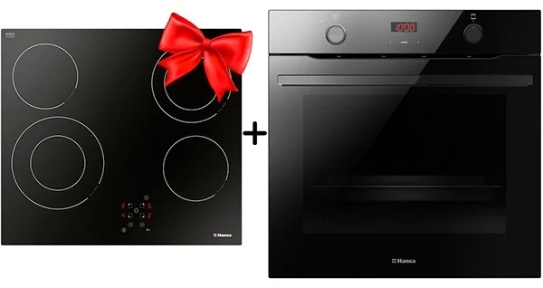 Духовой шкаф Hansa BOES684633 Black + Подарок Hansa BHC66506 Black