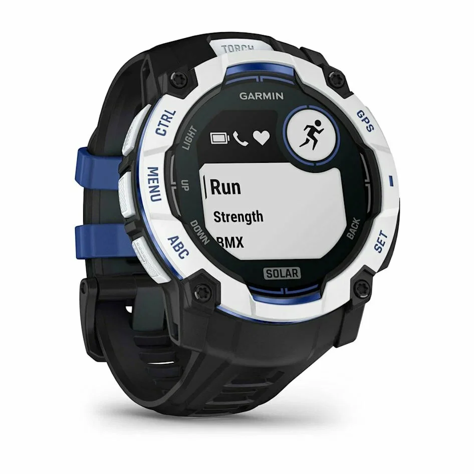 Смарт-часы Garmin Instinct 3 Solar 50mm 010-02935-03 Whitestone with Black Bolt Blue Band купить,NaN