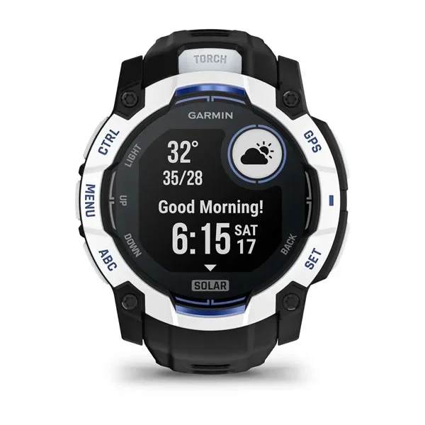 Смарт-часы Garmin Instinct 3 Solar 50mm 010-02935-03 Whitestone with Black Bolt Blue Band купить,NaN