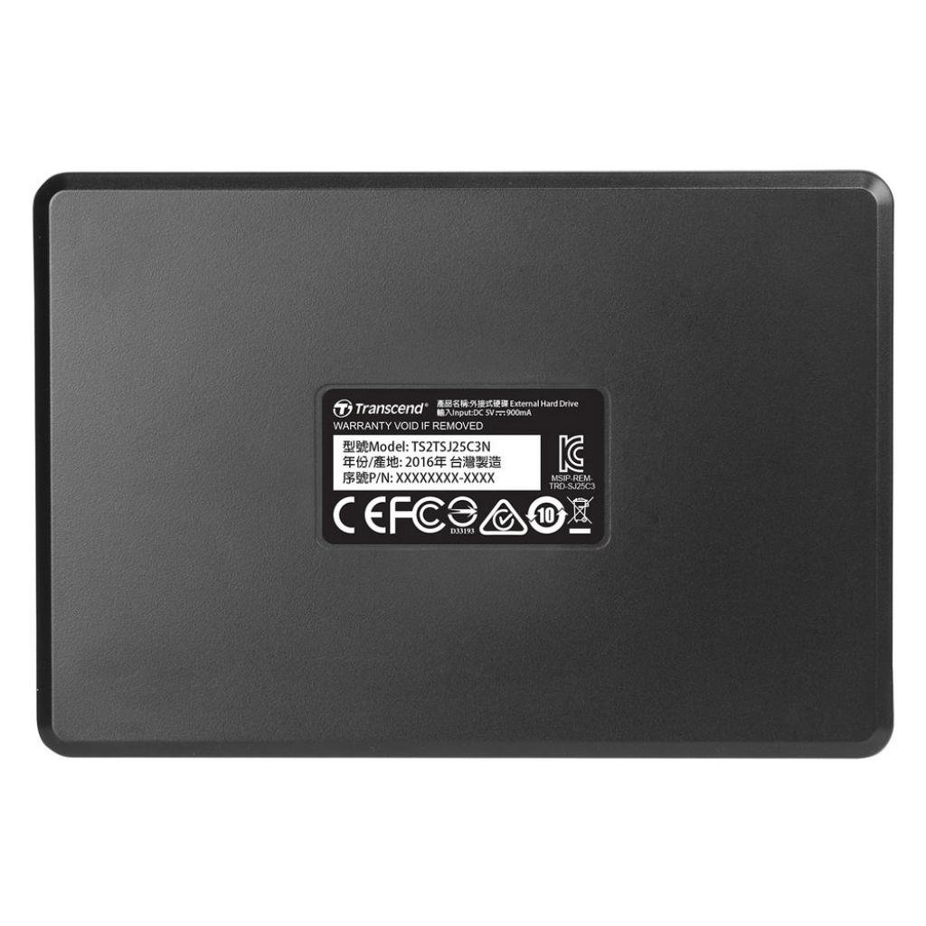 Внешний жесткий диск HDD Transcend TS2TSJ25C3N 2Tb серый купить,0