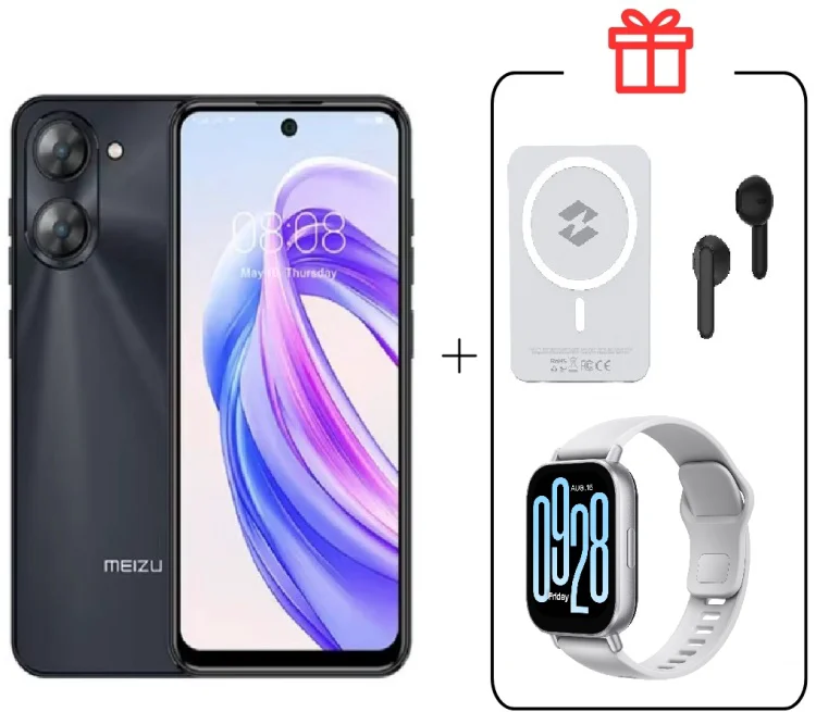 Смартфон Meizu MBLU 21 6 ГБ/128 ГБ черный + подарок купить,NaN