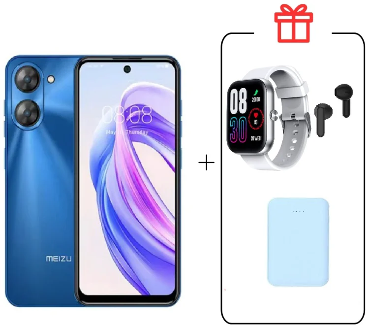 Смартфон Meizu MBLU 21 6 ГБ/128 ГБ синий + подарок купить,NaN