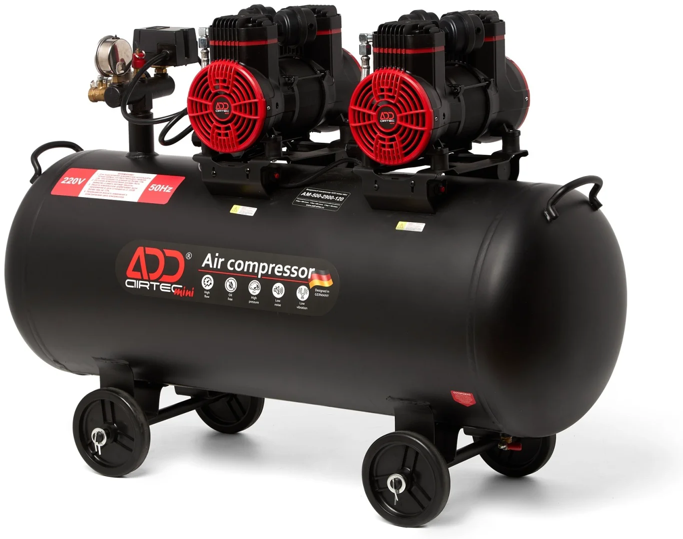 Компрессор безмасляный ADD Airtec mini АМ-500-2900-120 8 бар купить,NaN