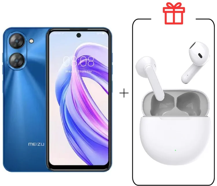 Смартфон Meizu MBLU 21 6 ГБ/128 ГБ синий + подарок купить,NaN