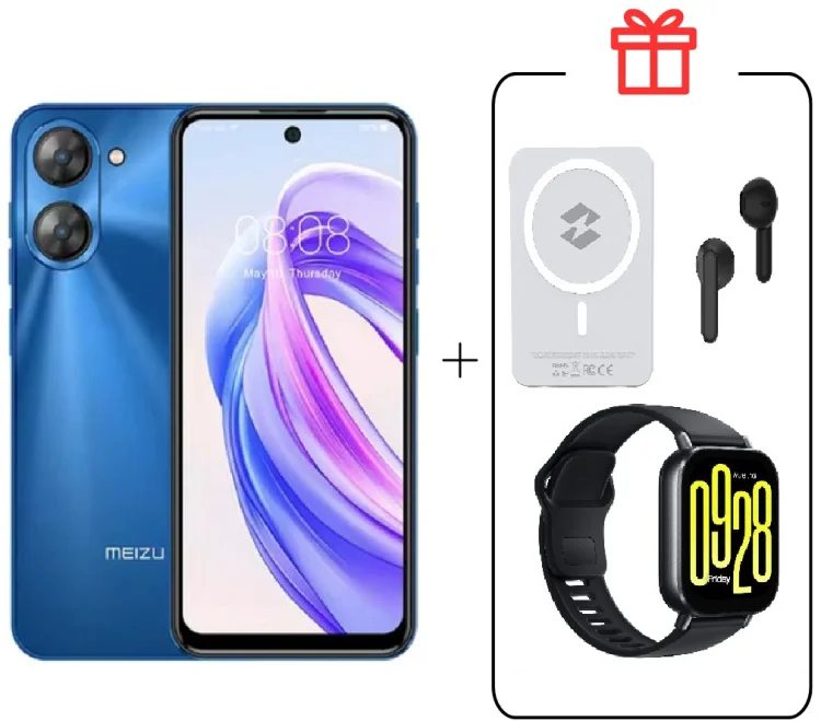 Смартфон Meizu MBLU 21 6 ГБ/128 ГБ синий + подарок купить,NaN