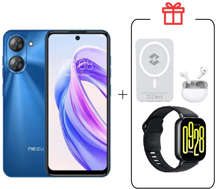 Смартфон Meizu MBLU 21 6 ГБ/128 ГБ синий + подарок купить,NaN