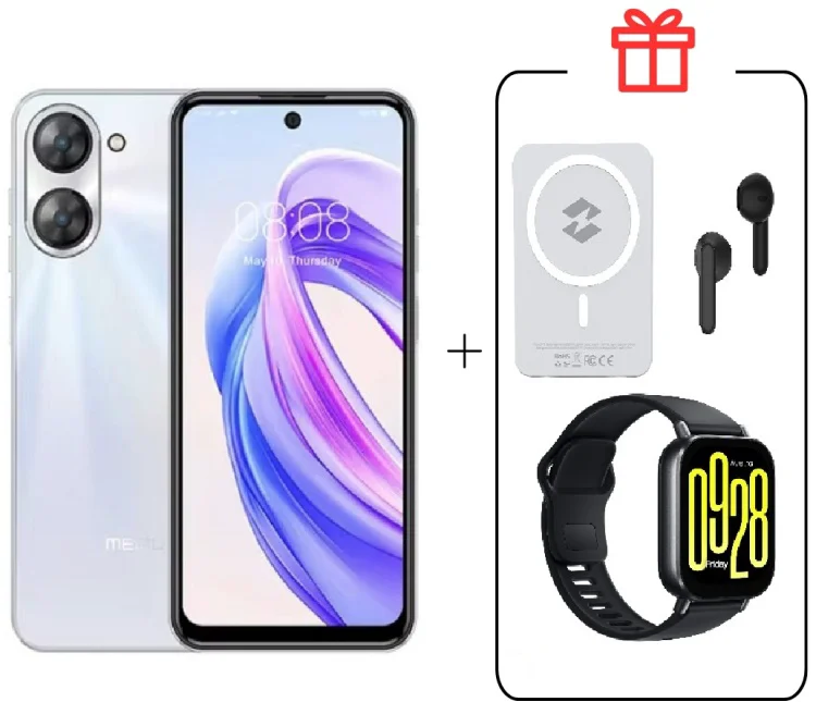Смартфон Meizu MBLU 21 6 ГБ/128 ГБ белый + подарок купить,NaN