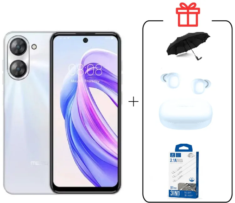 Смартфон Meizu MBLU 21 6 ГБ/128 ГБ белый + подарок купить,NaN