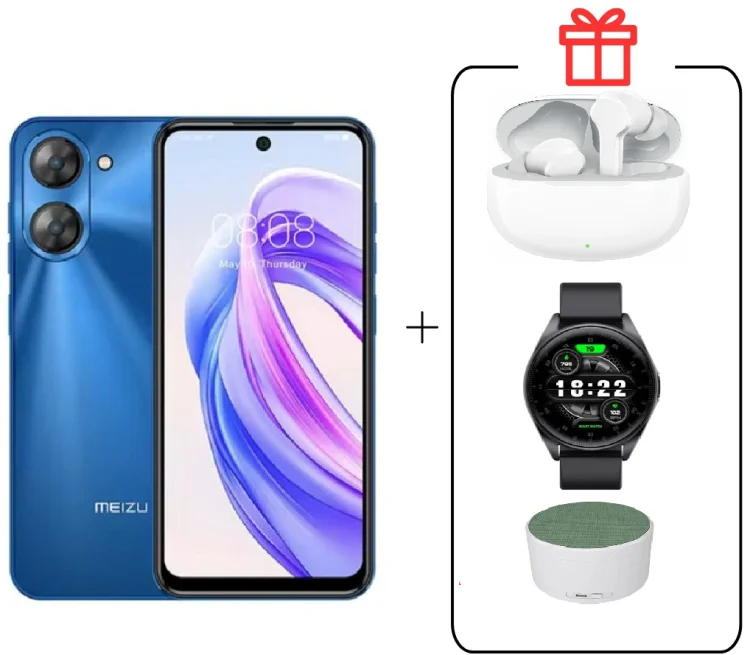 Смартфон Meizu MBLU 21 6 ГБ/128 ГБ синий + подарок купить,NaN