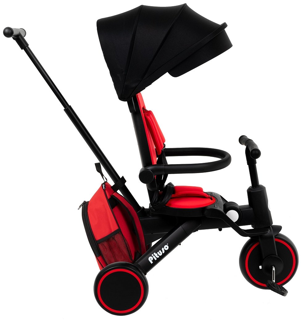 Трёхколёсный велосипед Pituso Leve Pro T8 PLUS-Red черный, красный купить,0