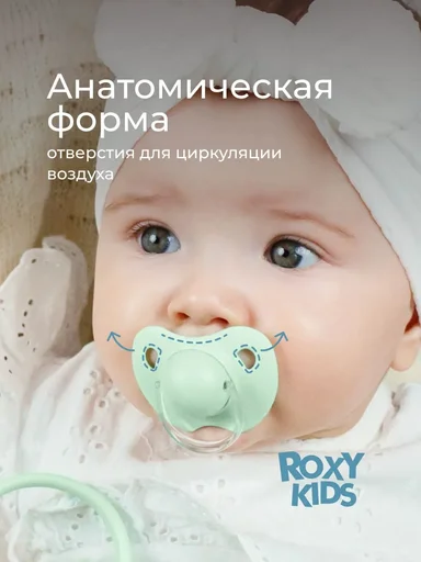 Контейнер для пустышки Roxy Kids слоник зелёный