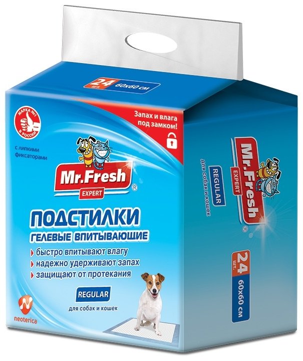 Mr.Fresh подстилка одноразовая 60х60 см 24 шт