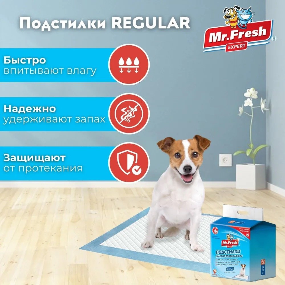 Mr.Fresh подстилка одноразовая 60х60 см 24 шт - ForteMarket Mr.Fresh подстилка одноразовая 60х60 см 24 шт купить,0