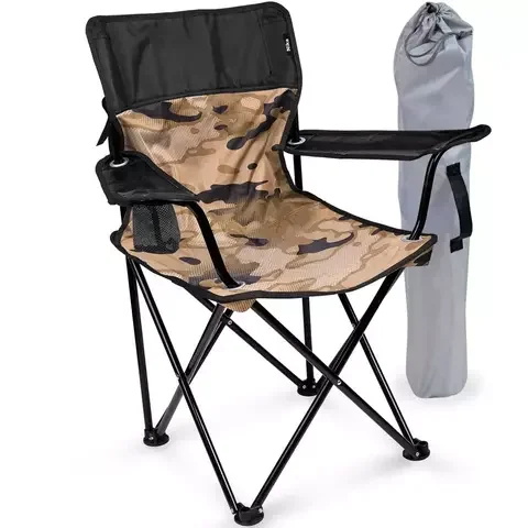Стул складной НИКА "Премиум 6" ПСП6/К Camouflage Brown-Black
