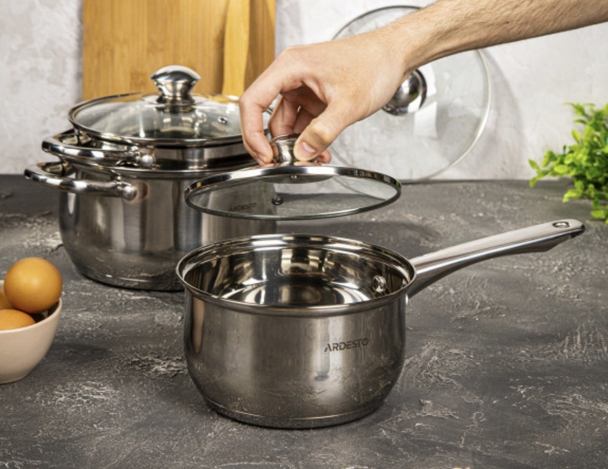 Ardesto набор кастрюль Gemini Gourmet Varese AR1906PS нержавеющая сталь 6 в 1 купить,0
