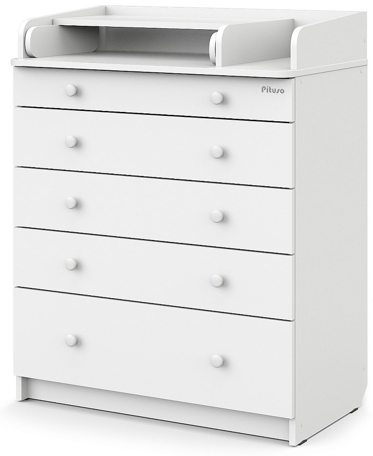 Детский комод Pituso TORI , 80.2x69.7x101.1 см, белый купить,NaN