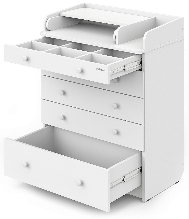 Детский комод Pituso TORI , 80.2x69.7x101.1 см, белый - ForteMarket Детский комод Pituso TORI , 80.2x69.7x101.1 см, белый купить,0