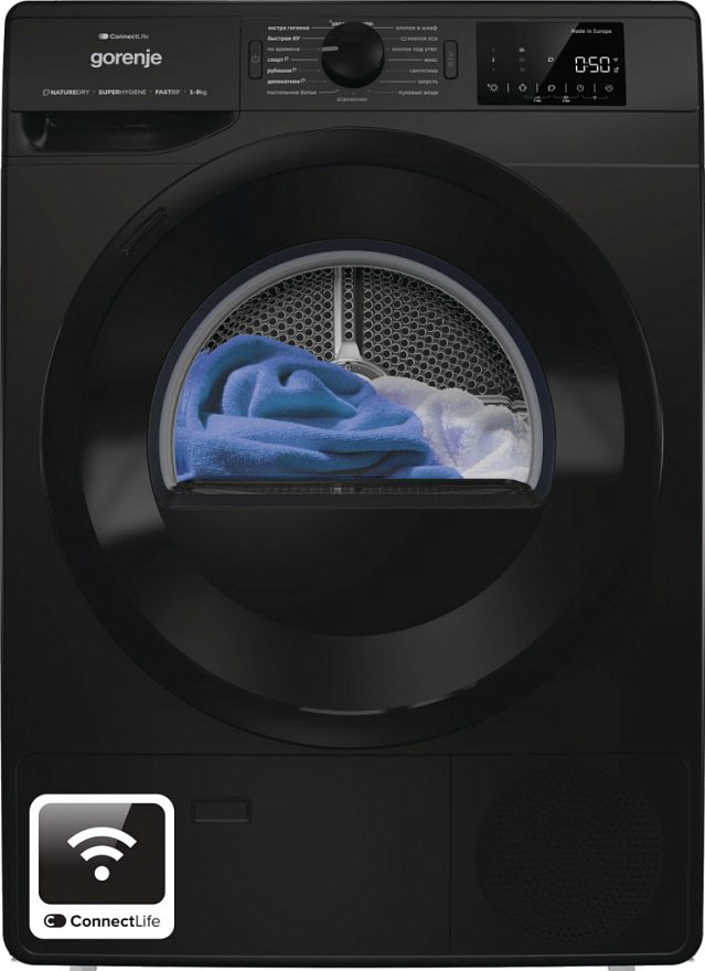 Сушильная машина Gorenje DPNE92GNLWIFI/BC черный купить,NaN