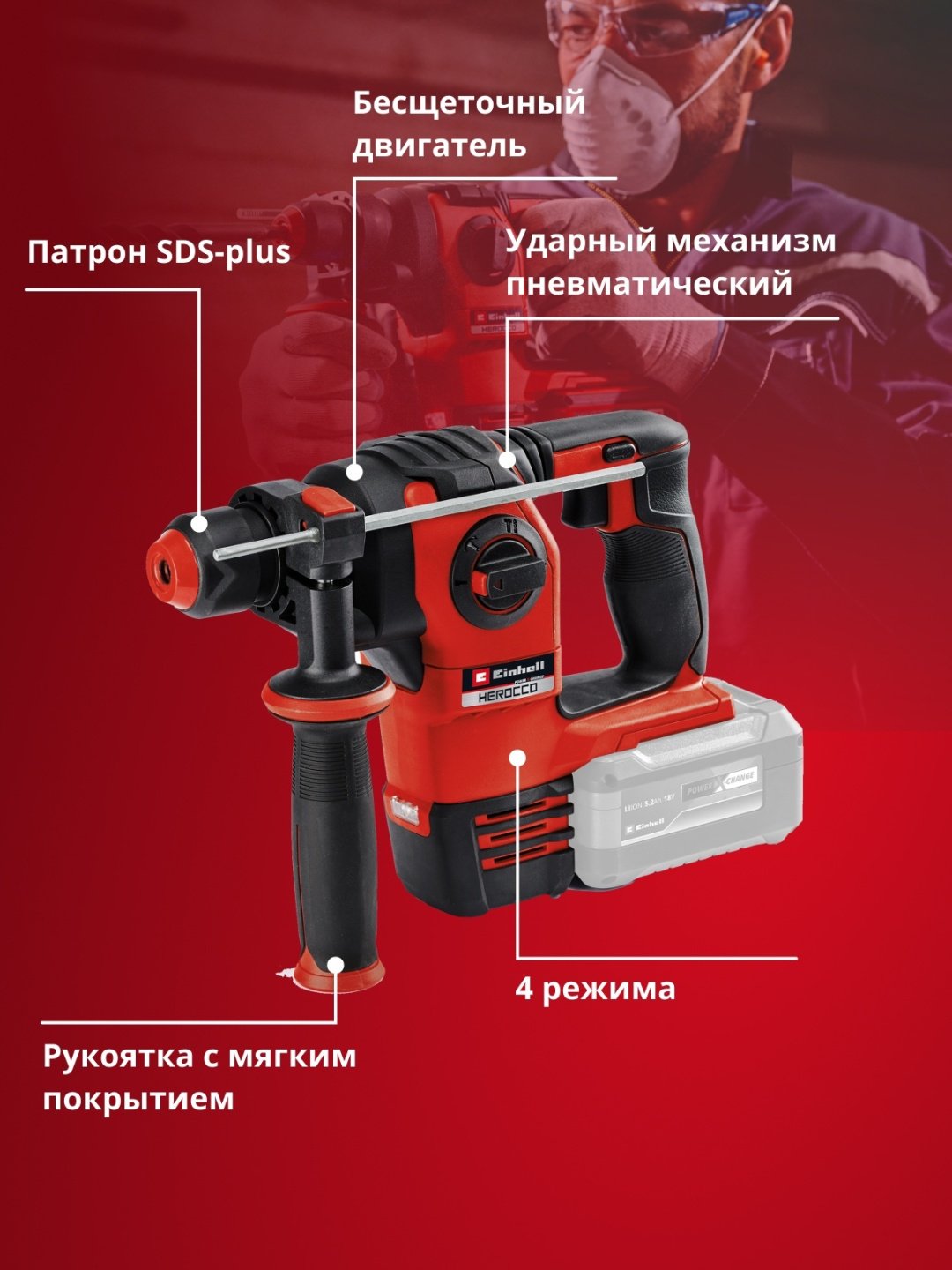 Перфоратор Einhell 4513900 2.2 Дж, SDS-Plus купить,NaN